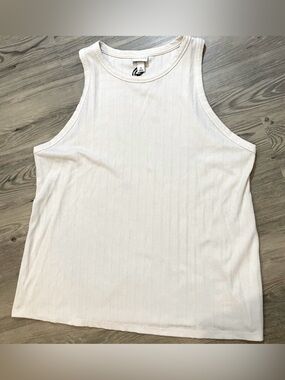 Ribbed White Ava & Viv Tank Top size 1XL
